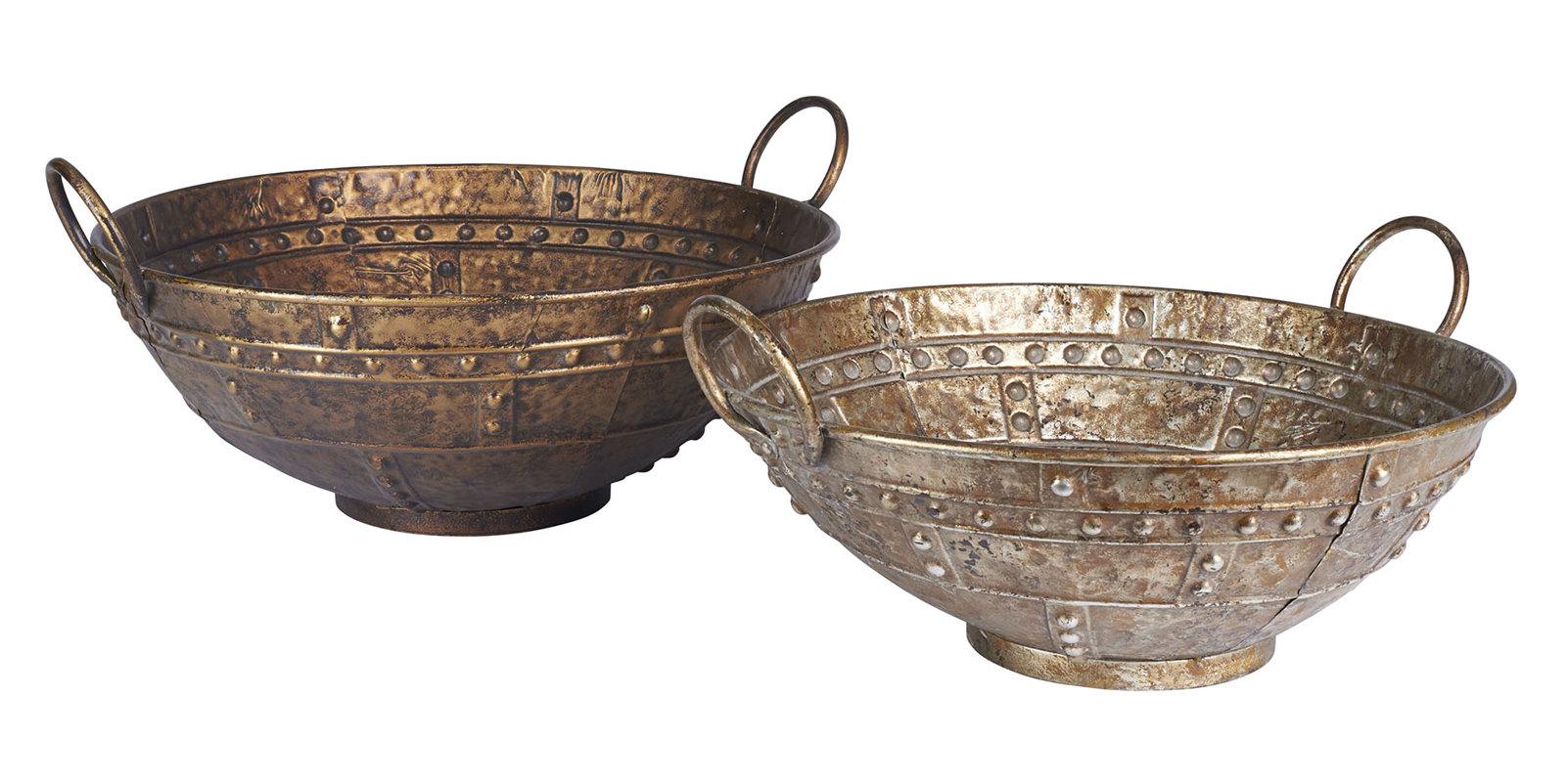 Household Essentials Metal Extra Large Decorative Bowl